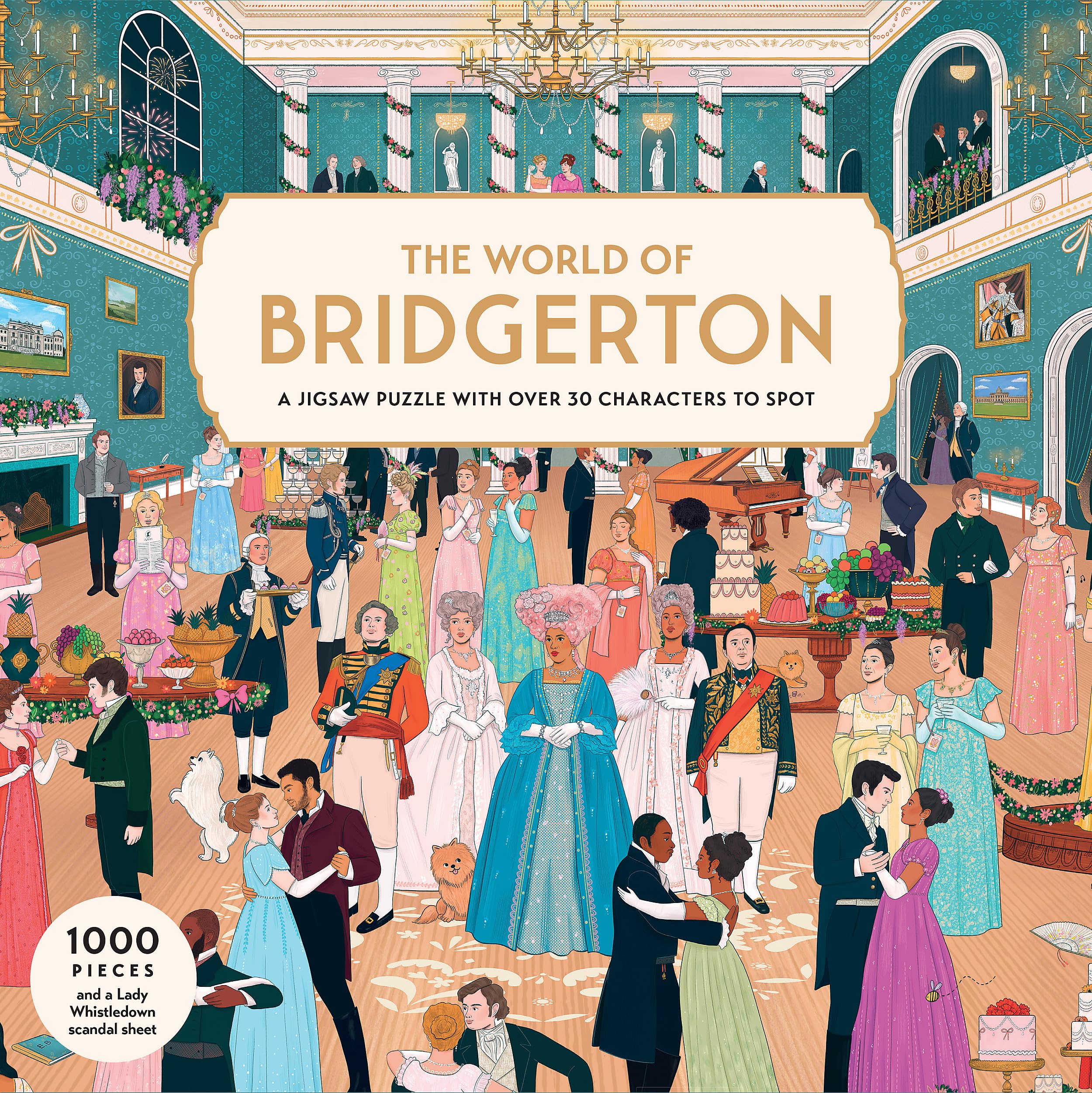 The World of Bridgerton 1000 Piece Puzzle: A 1000-piece Jigsaw Puzzle with Over 30 Characters to Spot Puzzle – 24 October 2023