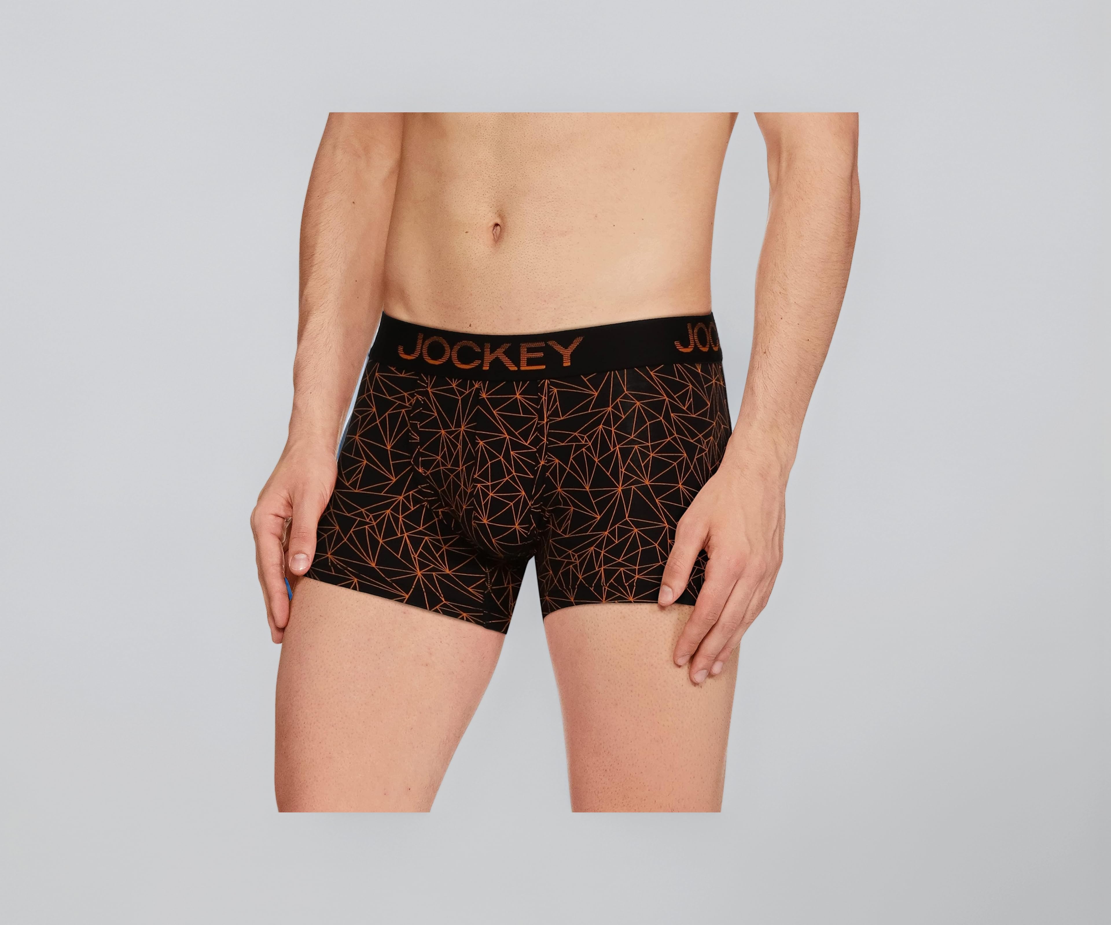 Jockey FP23 Men Super Combed Cotton Elastane Stretch Printed Trunk with Ultrasoft Waistband_(Prints May Vary)