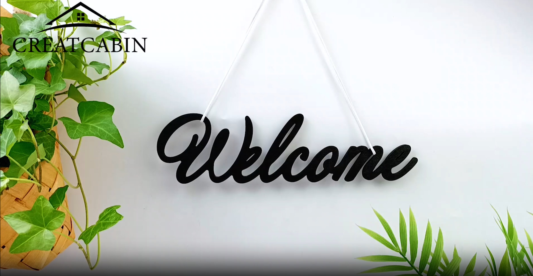 Amazon.com: CREATCABIN Welcome Wooden Letters Cutout Signs Laser