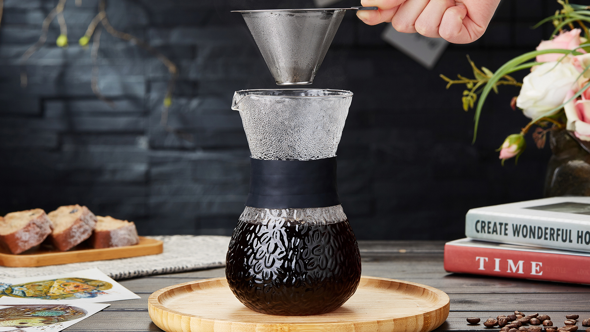 Amazon | ポカロティー コーヒーサーバー 耐熱ガラス 600ml 紙コーヒー