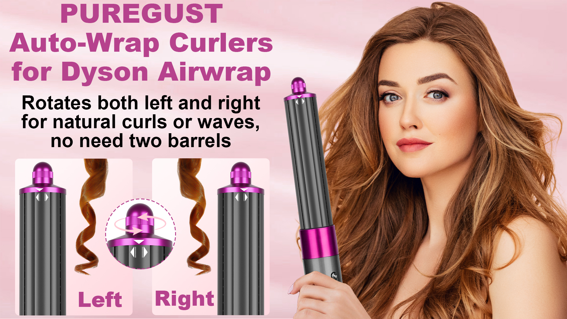 Amazon.com: PUREGUST 1.6IN Long Hair Barrels Attachment Compatible