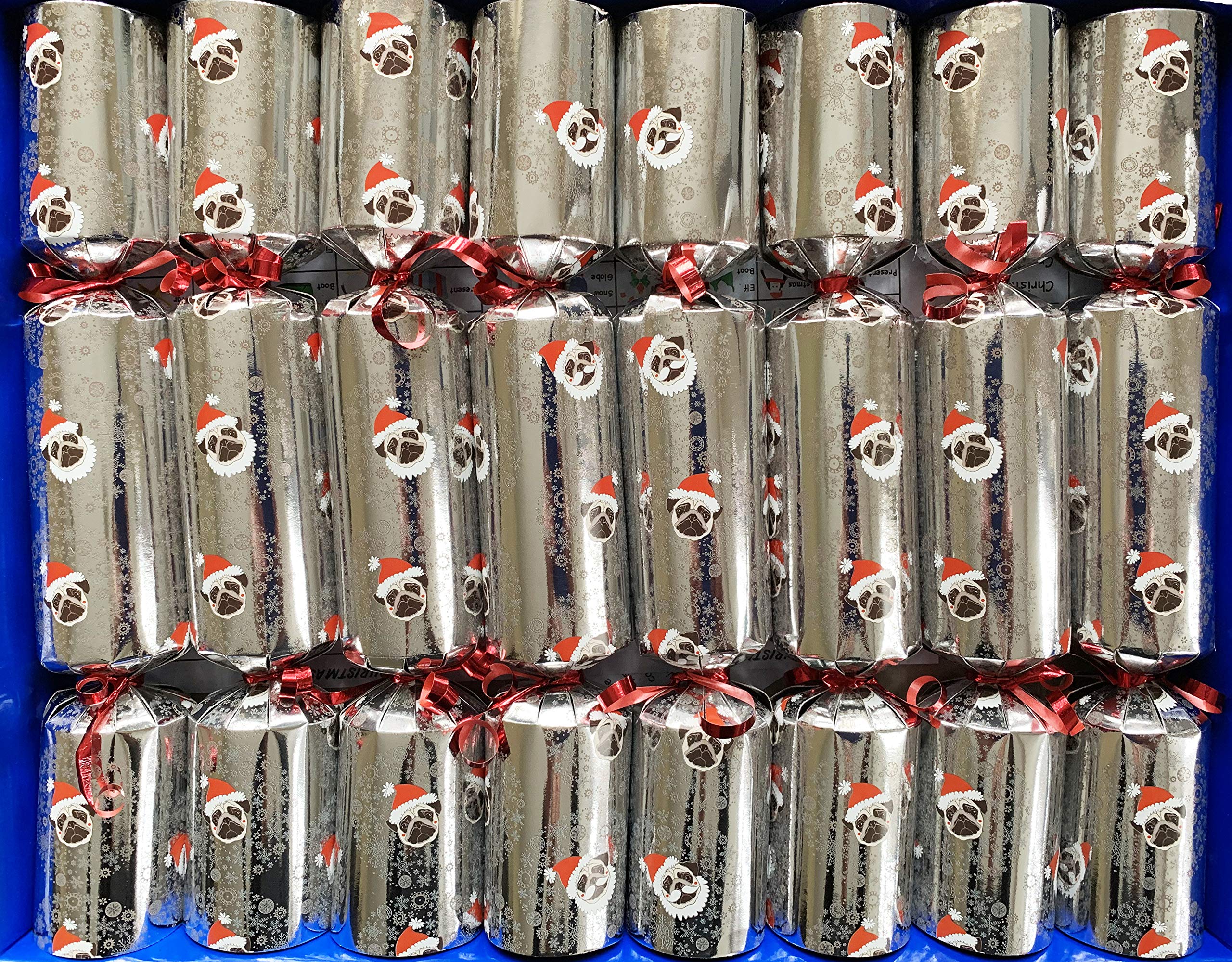Crackers Ltd Fill Your Own Christmas Crackers - Box of 8 Pug Dog Design