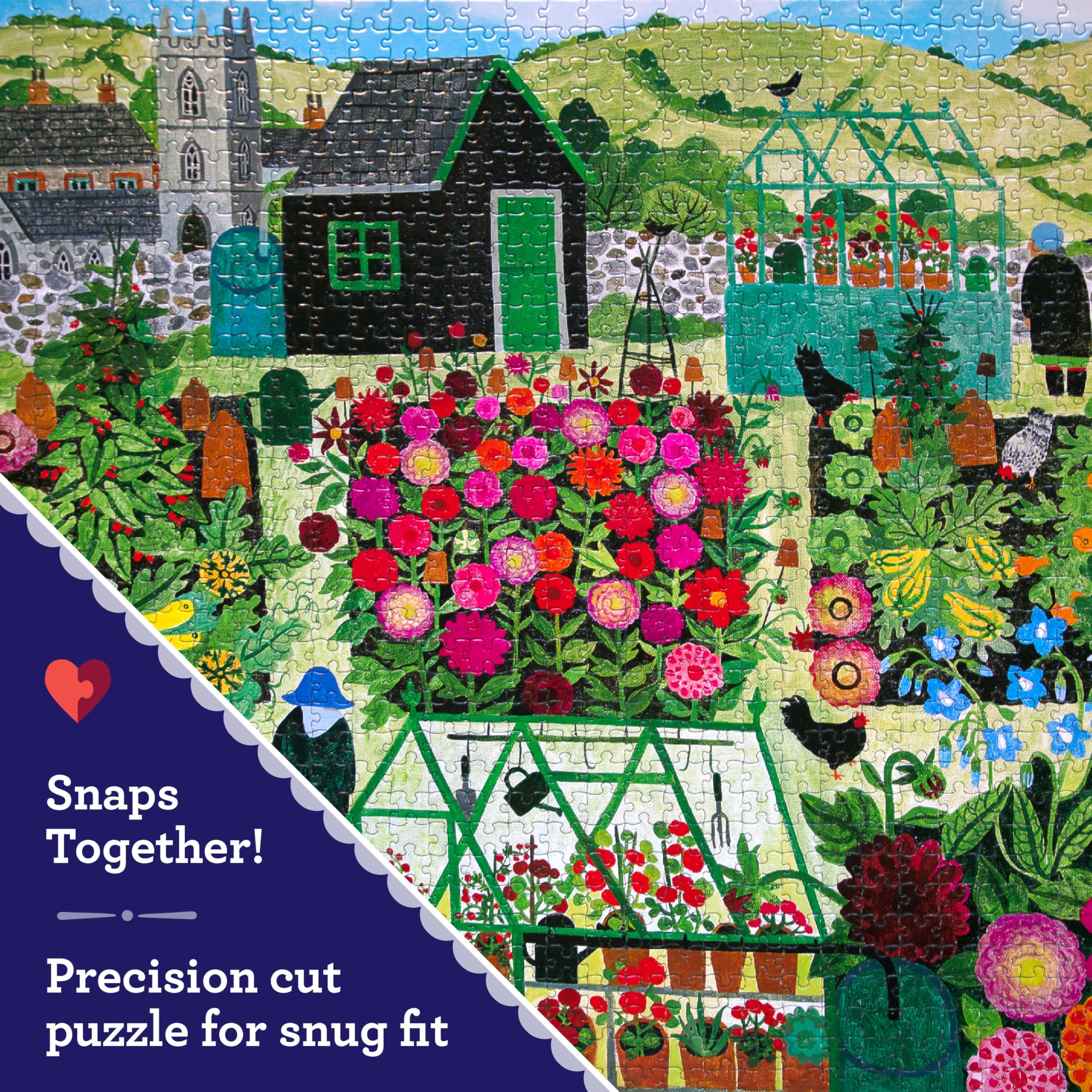 EEBOO - Garden Harvest - Puzzle Adulte 1000 Pièces En Carton - Dimension 58,5 x 58,5 cm