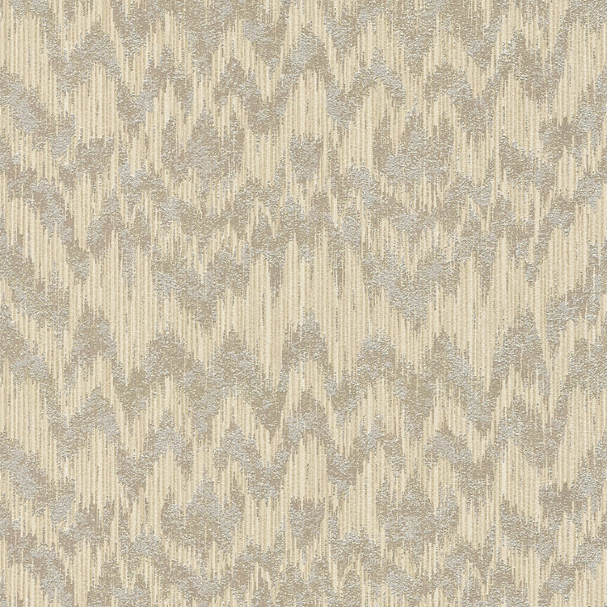 Galerie Escape Glitter Chevron Wallpaper, 10.05m x 53cm, Beige/Brown, Beige/ Brown