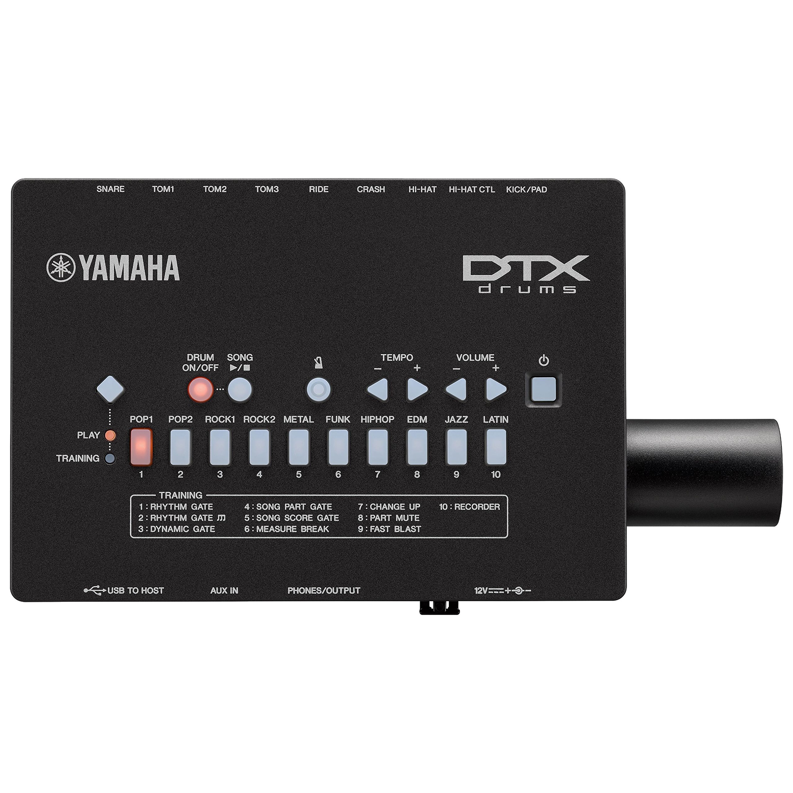 Yamaha DTX402K elektronisches Schlagzeug schwarz – Komplettes E-Drum-Set mit 415 professionellen Sounds – 10 Drum Kits