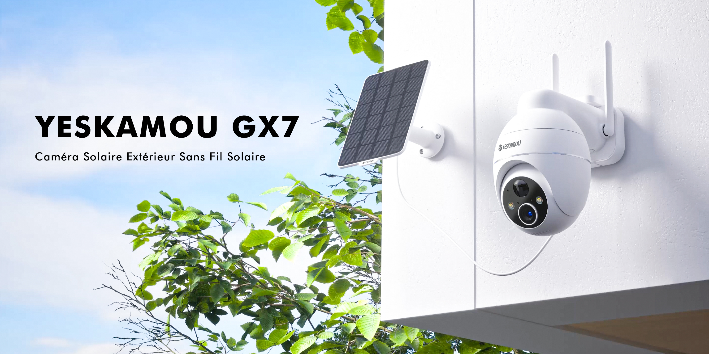 Wansview 2K Camera Surveillance WiFi Exterieure Avec Panneau Solaire Securite Sans Fil Avec Efficacite Energetique