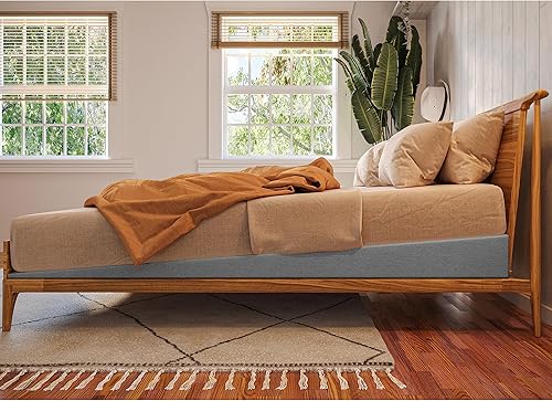 Miniatura 4 de Fundas para elevador de colchón Avana - Tamaño Queen, solo fundas, poliésteralgodón, gris