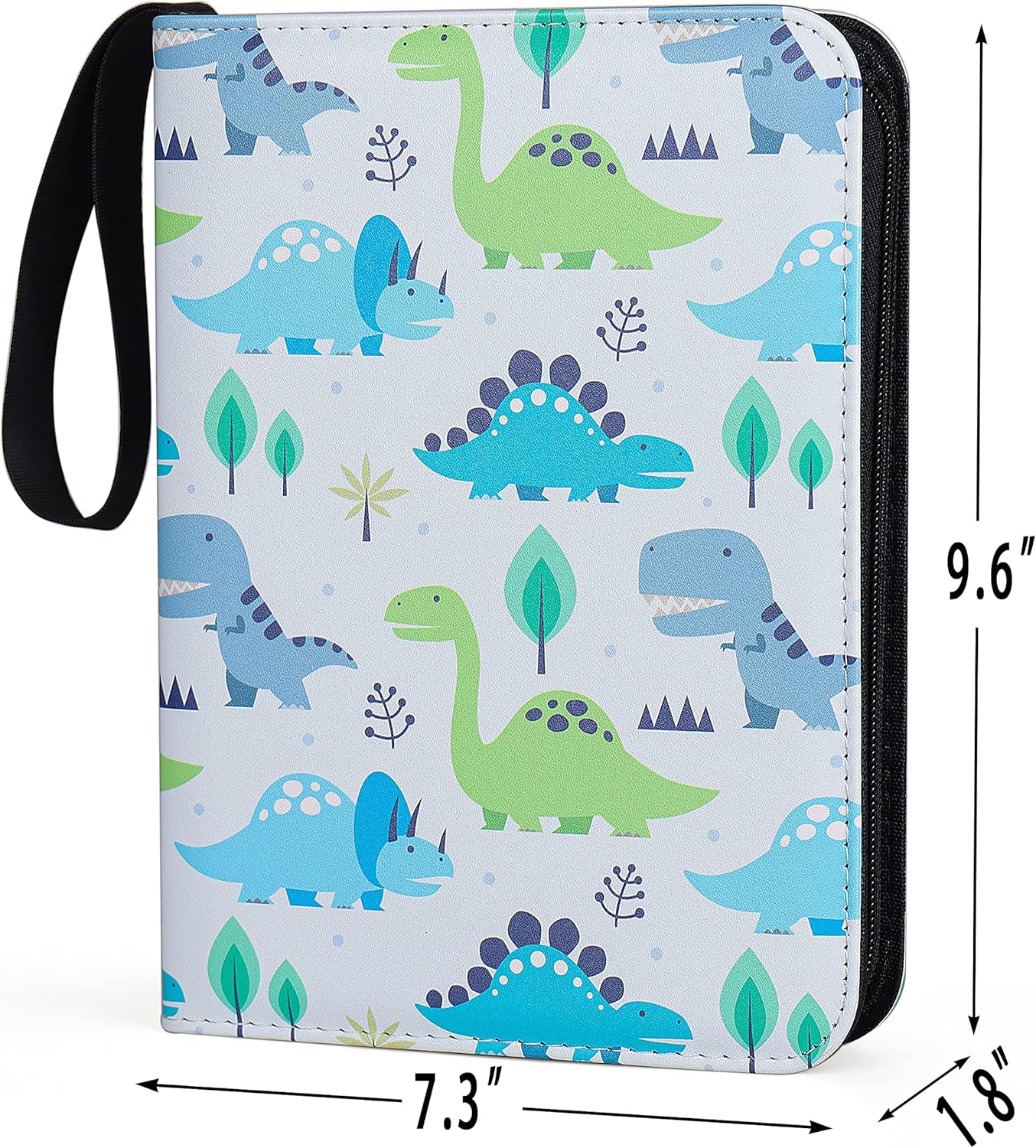 4 Pocket Trading Card Binder for 400 Cards,Dinosuar Pattern