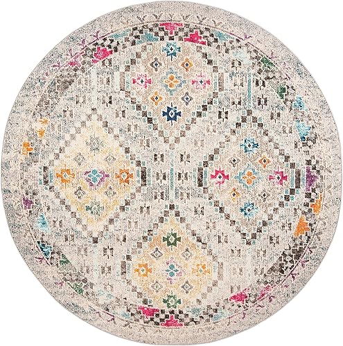 Vista 83 de Safavieh Madison Collection MAD418F - Alfombra de área con diamantes, Polipropileno, Azul Oscuro/Amarillo