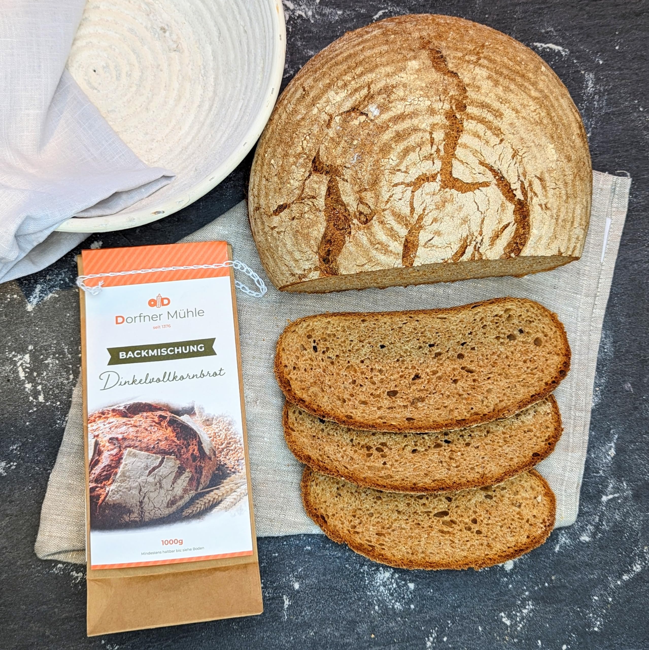 Brotbackmischungen Dorfner Mühle - 14 Brote [7x1kg] Probierset - Handgemacht in Bayern seit Generationen - ohne künstliche Zusätze