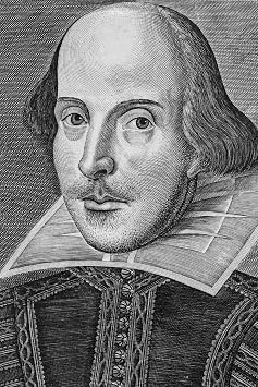 History Galore 16"x24" Gallery Poster, Droeshout portrait of William Shakespeare Hamlet, King Lear, Othello, and Macbeth