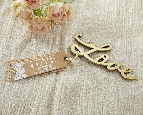 Miniatura 2 de Kate Aspen - Abridor de botellas antiguo "Love", color dorado