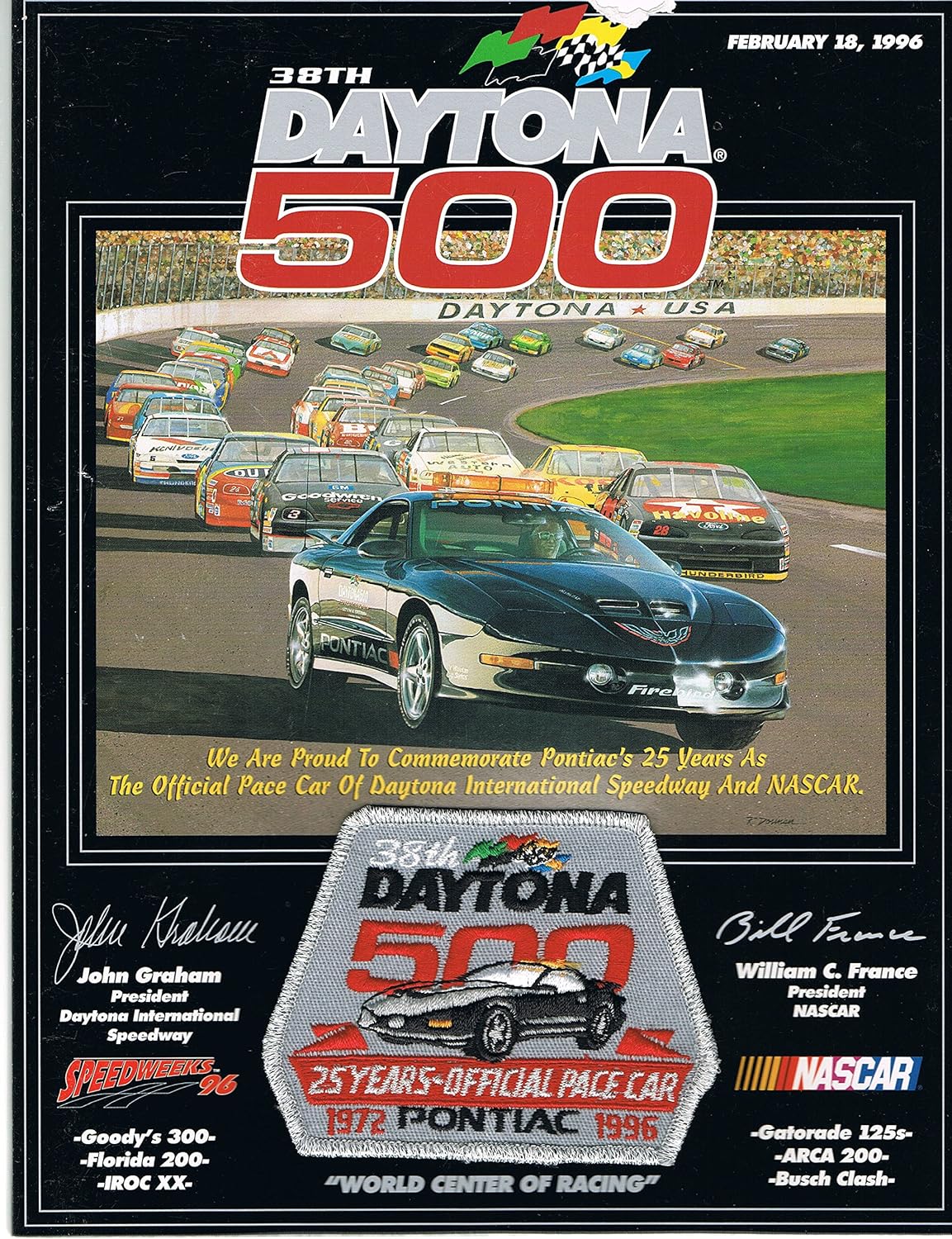 1996 NASCAR DAYTONA 500 Official Souvenir Program w