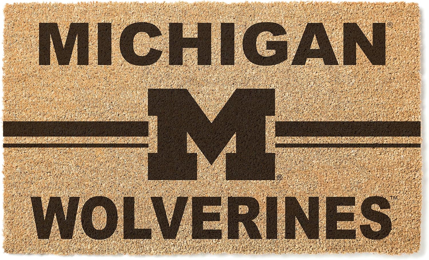 KH Sports Fan Michigan Wolverines Logo Team Coir Doormat, Multi,1063100330