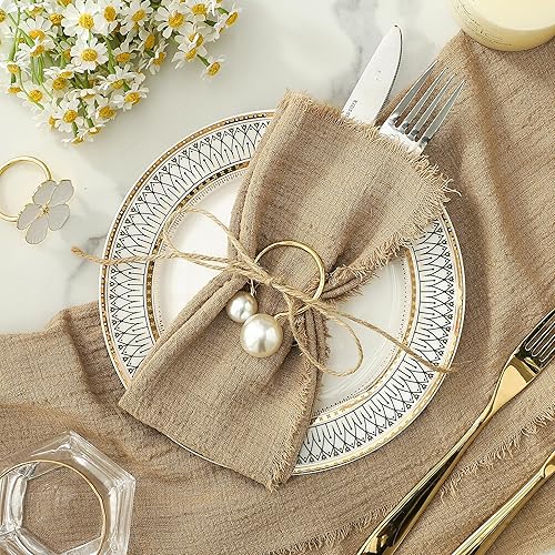 Juego de 12 servilletas de lino versátiles de 17 x 17 pulgadas, hechas a mano, servilletas de tela de algodón, servilletas de mesa para bodas,