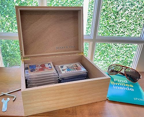 Miniatura 7 de Blake & Lake Caja de recuerdos de madera con tapa, caja de almacenamiento de madera rubia Catchall, tesoro y caja de regalo para el hogar, cajas