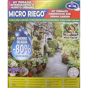 S&M 545009 Kit Completo de microriego por Goteo para 20 Macetas ...