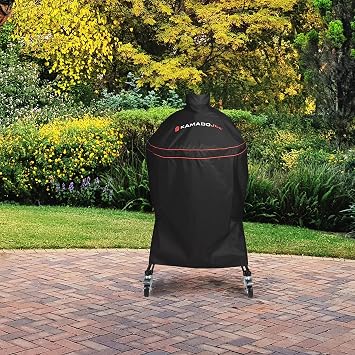 Kamado Joe Big Joe Series 24-inch Ceramic Charcoal Grill and Smoker Durable Polyester Grill Cover with Adjustable Buckle, Waterproof, in Black, Model BJ-GC23BWFS