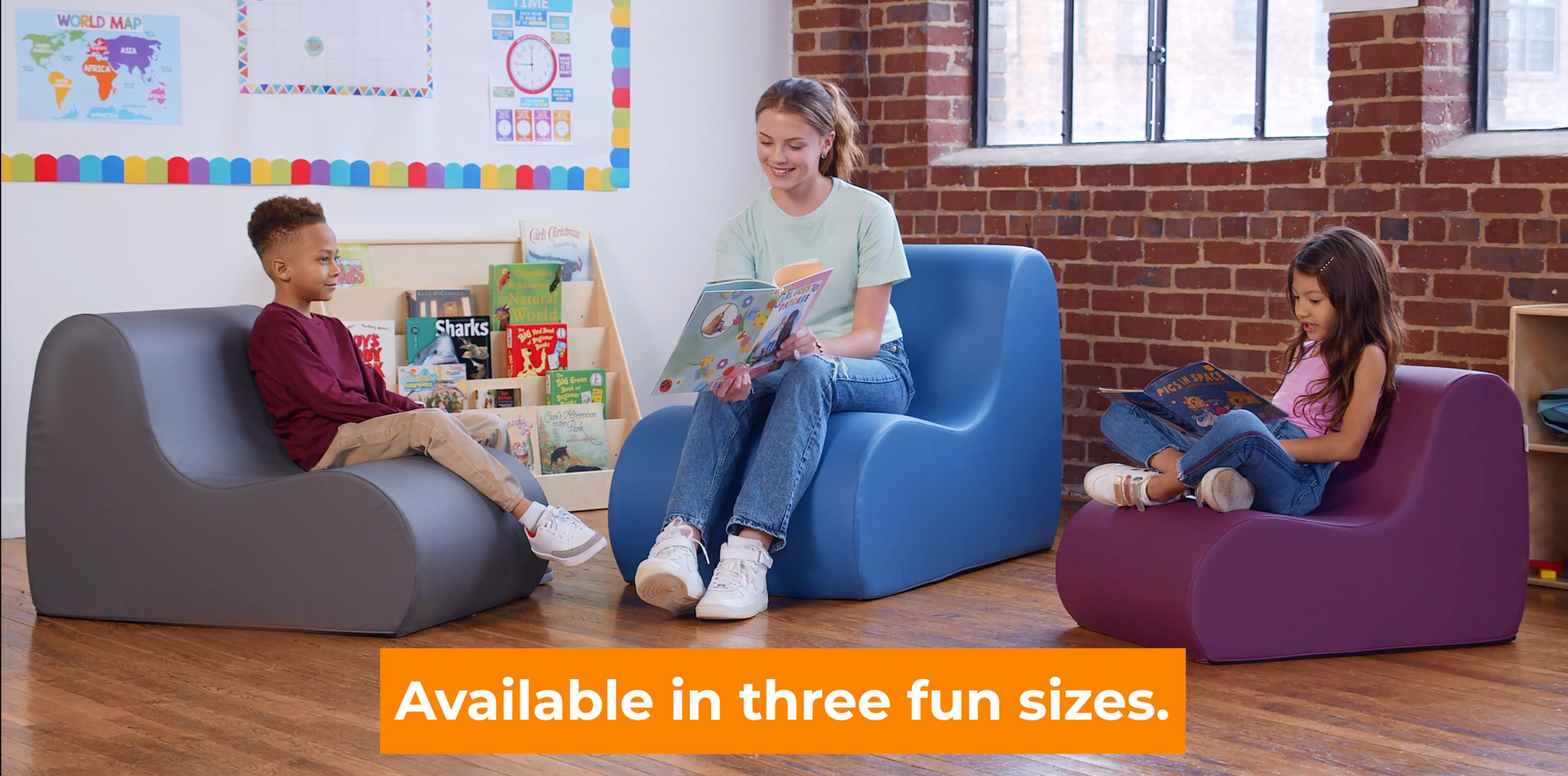 Amazon.com: Jaxx Midtown Large Classroom Soft Foam Chair - Premium