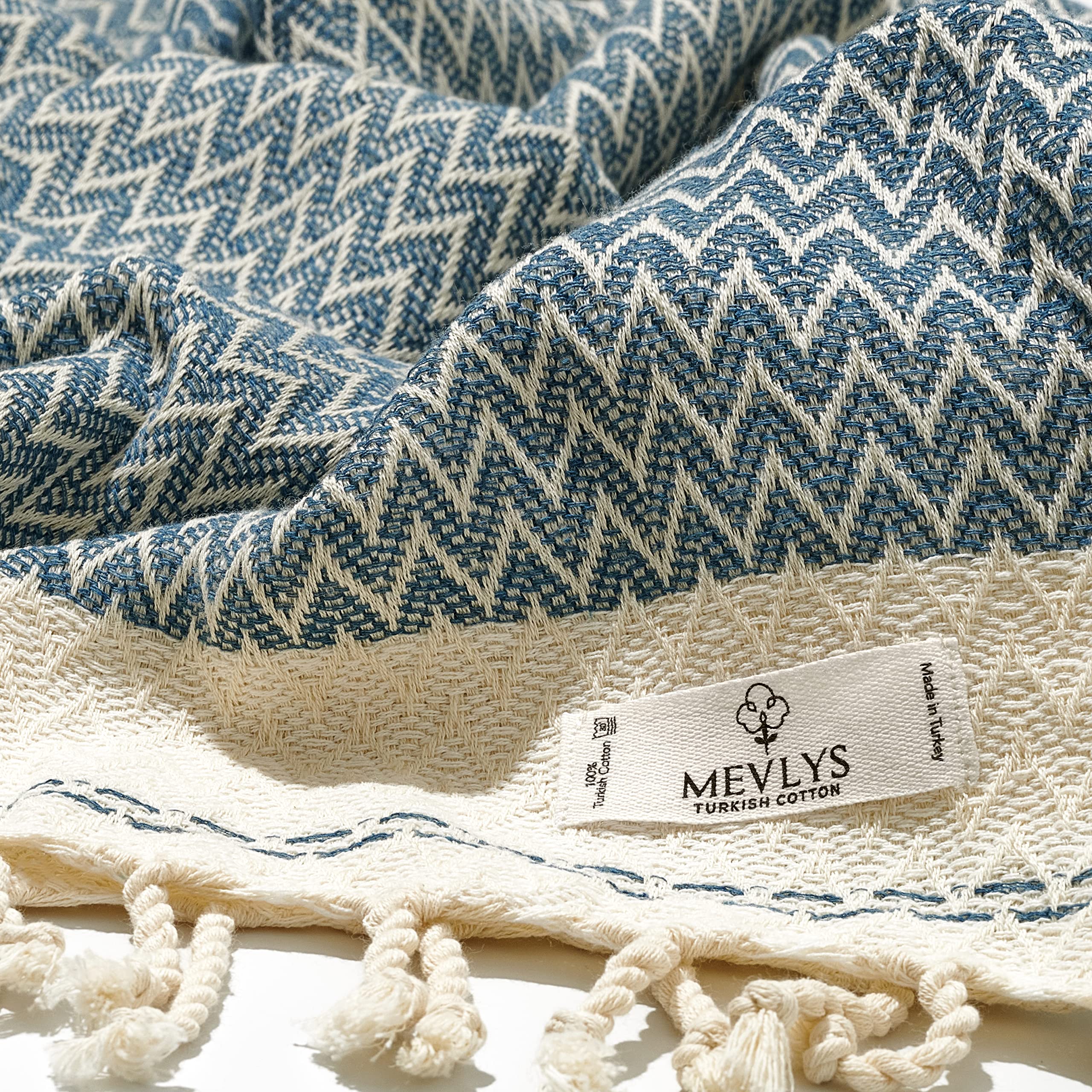 Telo mare XXL, confezione da 2 pezzi, 100x180 cm, 100% cotone, asciugamano per hammam, asciugamano da sauna, telo da spiaggia, extra leggero, per uomo e donna (blu petrolio/beige pastello)