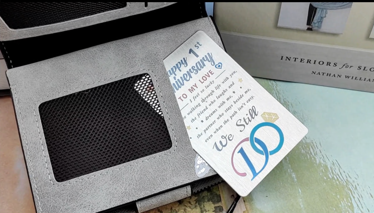 Personalised The Day We Became Us Photo Wallet Card With Names And Date Valentine's Day