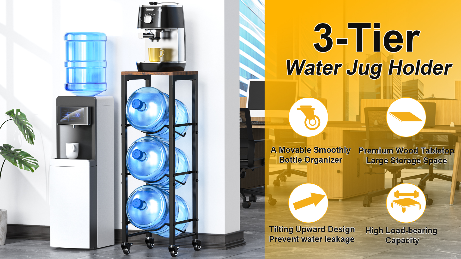 ❁Maminamina❁ Amazon.com: Mlinavn 5 Gallon Water Bottle Holder, 3-Tier Water Jug