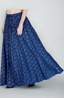 Cotton Printed Women Wear Maxi Long Skirt 40" inch Full Length