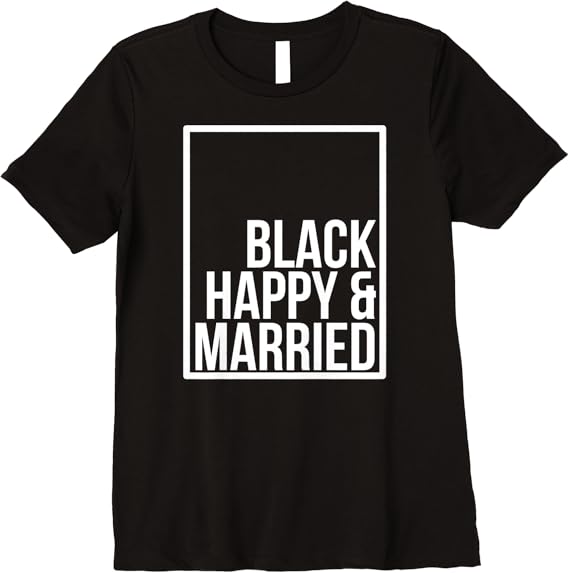 Black happy and married shirt Clearance