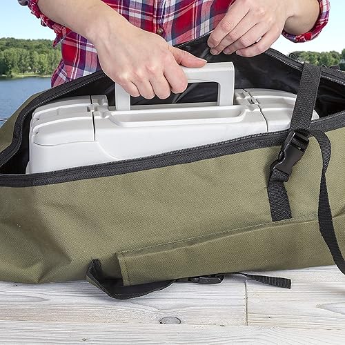 Miniatura 4 de Besti Bolsa Organizadora de Caña de Pescar (Portátil) para Hombro, Almacenamiento para Hogar y Viaje  Organización Profesional de Carrete, Señuelos