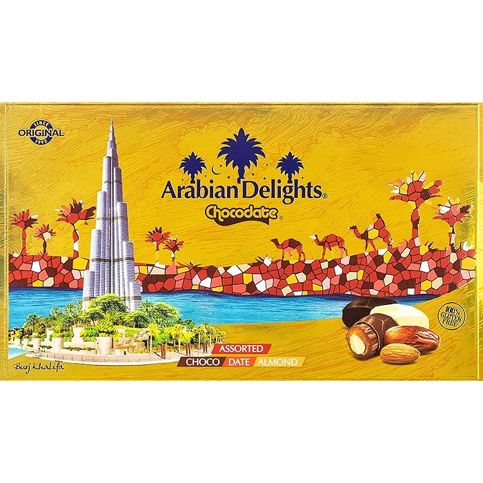 Buy Arabian Delights Chocodate with Almond 150 gm, Assorted Pack