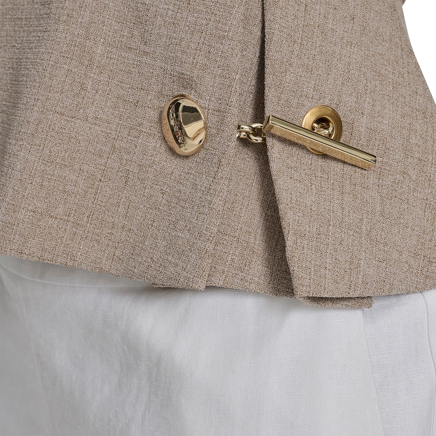 H HALSTON Women's Sportswear Top, Khaki, X-Small - Image 6