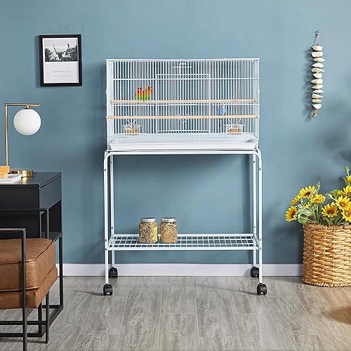 Miniatura 2 de Yaheetech Jaulas para pájaros de vuelo de 47 pulgadas para periquitos, cacatúas, conures, periquitos, pinzones, agapornis, loros, canarios, jaulas