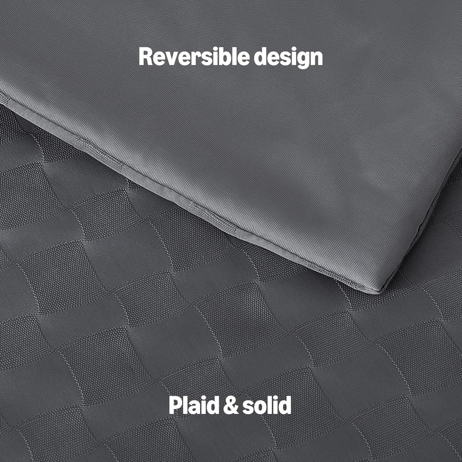 Amazon Basics Cooling Comforter, Soft Lightweight Waffle Weave Blanket for Hot Sleepers, Summer & All Season Bedding to Keep Cool for Night Sweats, 106"x90", King, Dark Gray