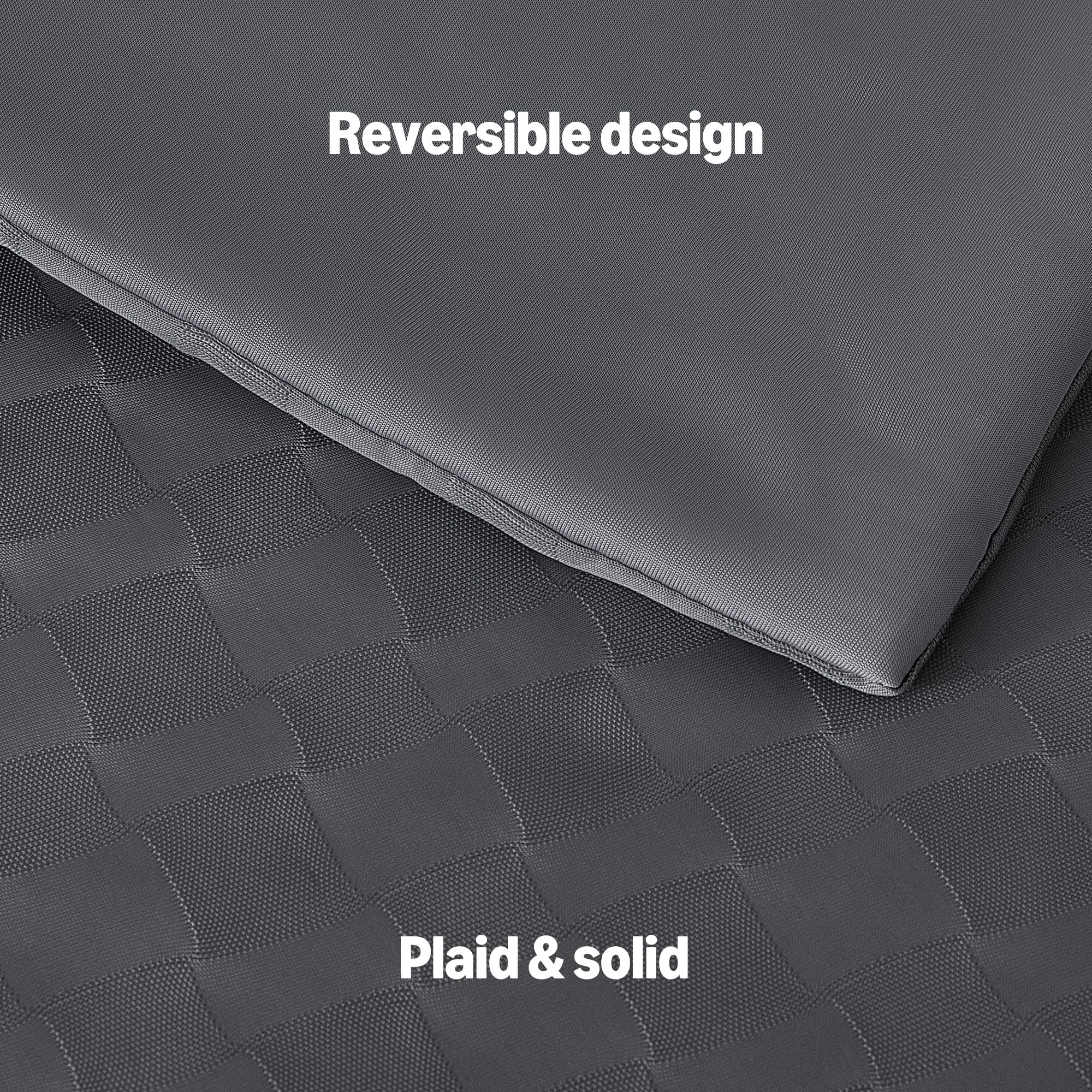 Amazon Basics Cooling Comforter, Soft Lightweight Waffle Weave Blanket for Hot Sleepers, Summer & All Season Bedding to Keep Cool for Night Sweats, 90"x90", Queen, Dark Gray - 5