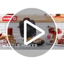 Dash Multi Mini Heart Waffle Maker, Makes 6 Hearts at Once, Red