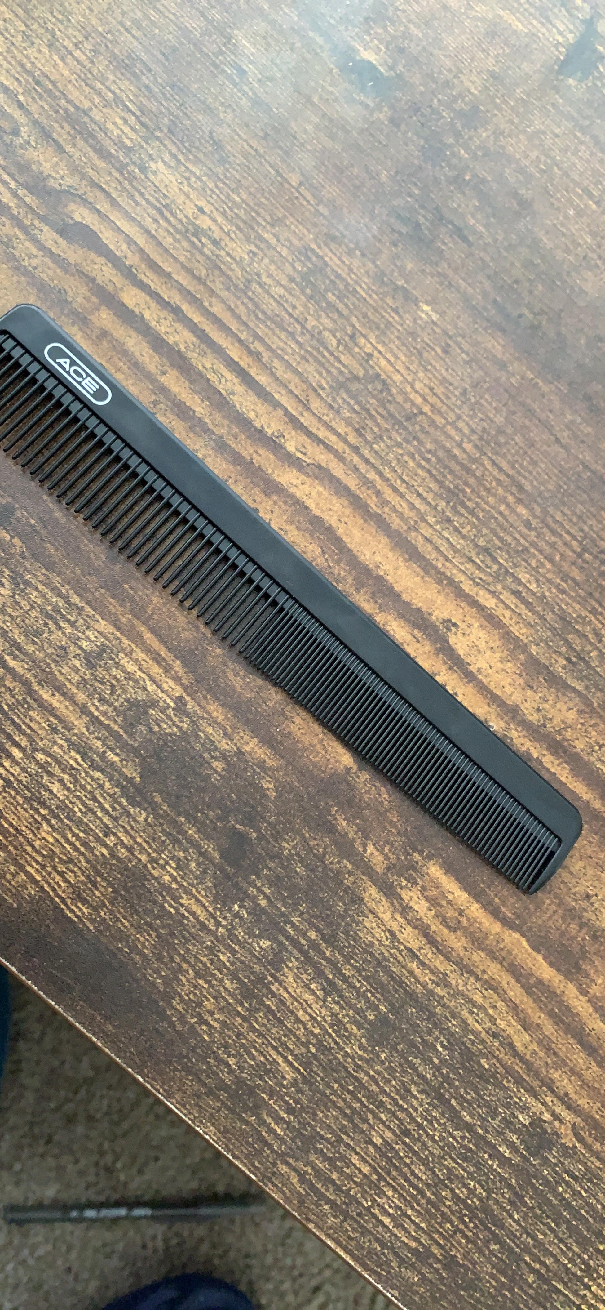 GOODY ACE ACE All Purpose Hair Comb - 7 Inch, Black - Great for All Hair Types - Fine Comb Teeth for Thin to Medium Hair,61286, 1 Count (Pack of 1)