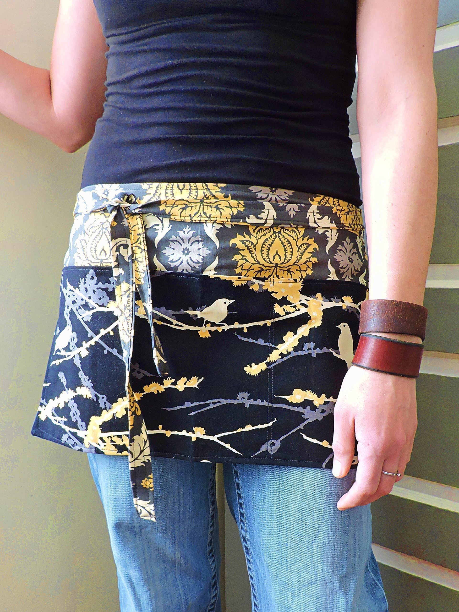 Handmade Apron + Half Apron + Waitress Apron + Cafe Apron + Black Apron + Simply Josephine + Free Shipping