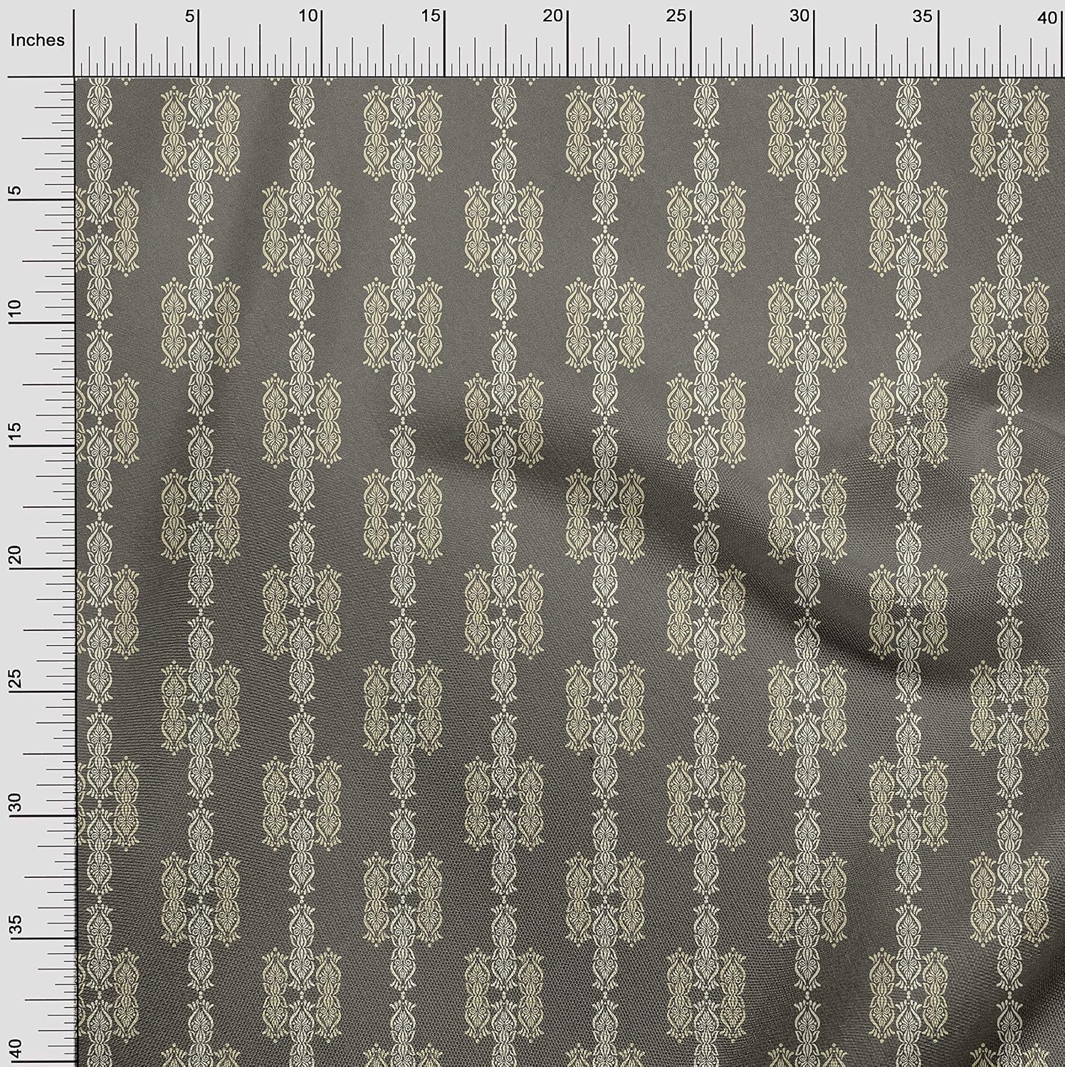 oneOone Viscose Chiffon Gray Fabric Floral Sewing Craft Projects Fabric Prints by Yard 42 Inch Wide