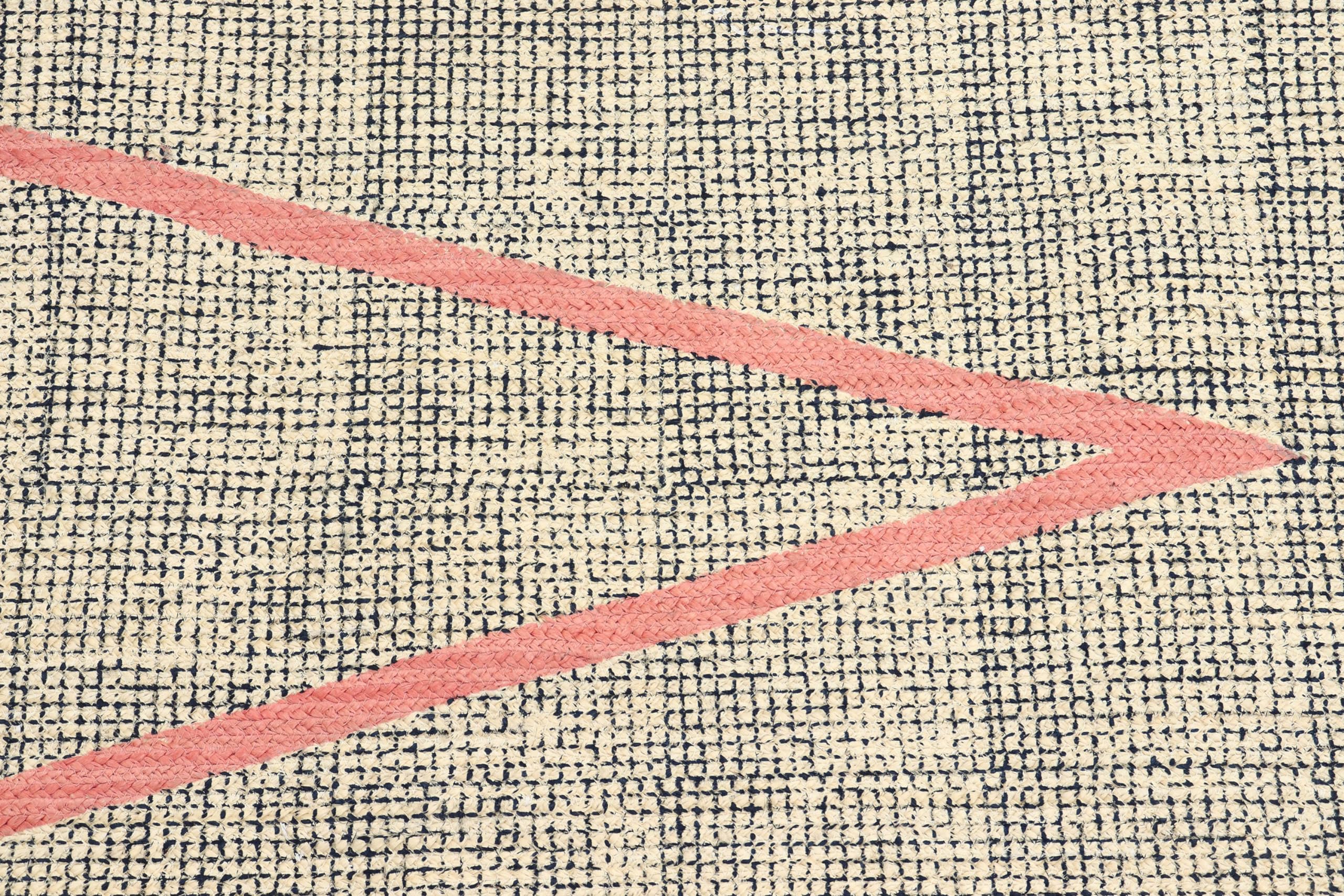 Tappeto kilim intrecciato blu in iuta con blocco a mano in iuta, pulito, tessuto a mano, a trama piatta, per casa, atrio, corridoio, hotel, feste, corridoio e scale