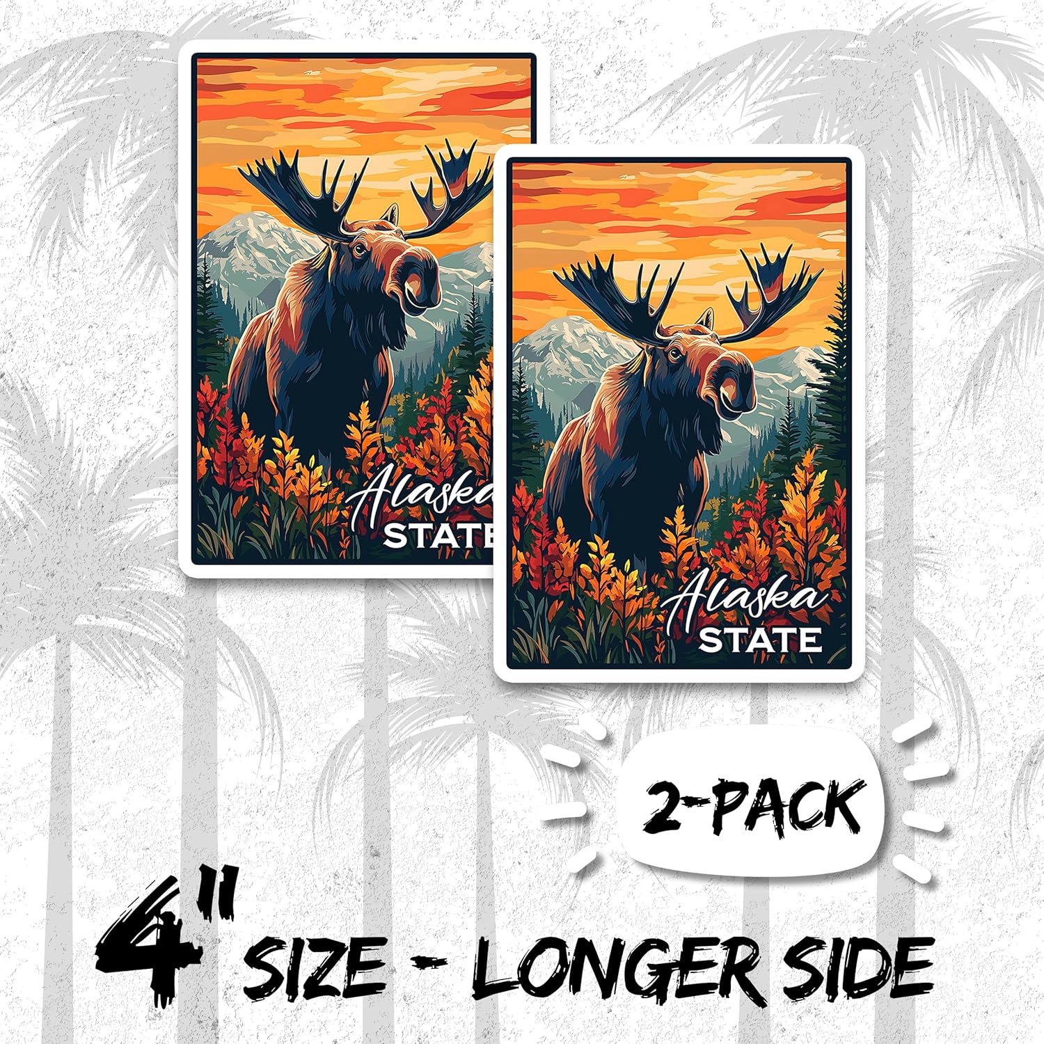 アラスカ州立大学マグネット 4インチ 2パック ビニール お土産 ギフト 冷蔵庫 冷蔵庫 食器洗い機 ID 44999