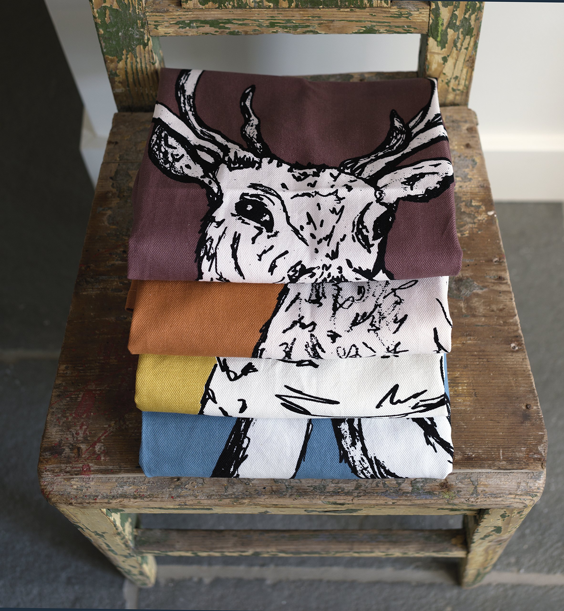 Sacs fourre-tout réutilisables en toile motif cerf, nature sauvage, sac