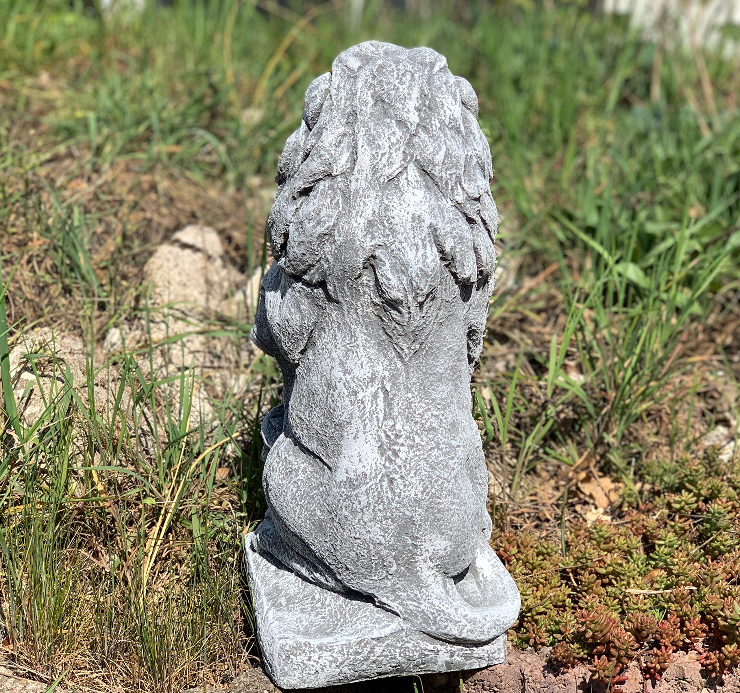 Stone and Style Sculpture en pierre Lion résistant au gel