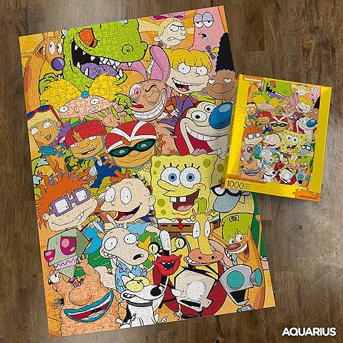 Miniatura 3 de AQUARIUS Nickelodeon - Rompecabezas de los años 90 (rompecabezas de 1000 piezas) – Mercancía y coleccionables con licencia oficial de Nickelodeon –