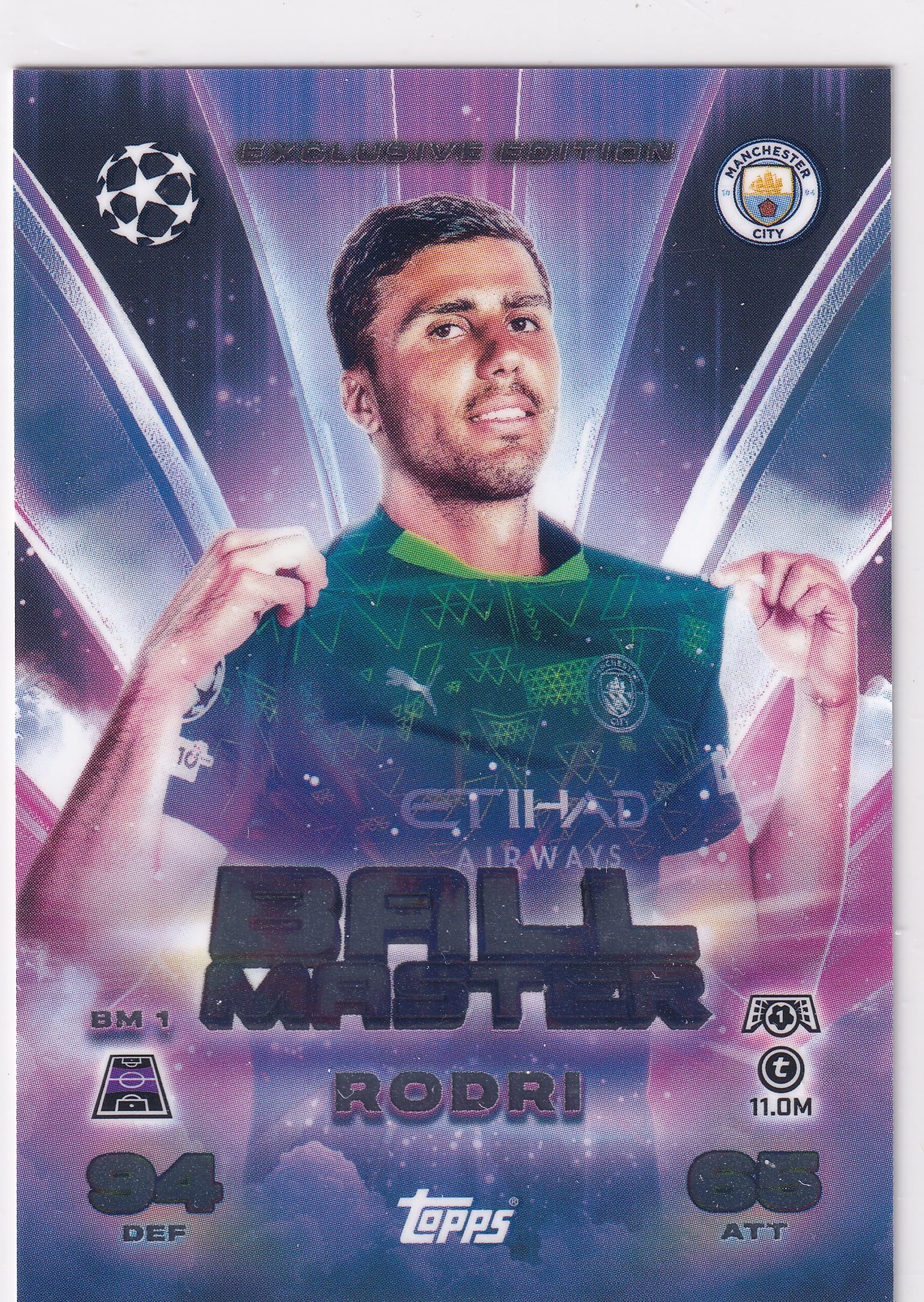 Match Attax 2025 2026 Ball Master Exclusive Edition Trading Card(s) You Select (Rodri BM1)
