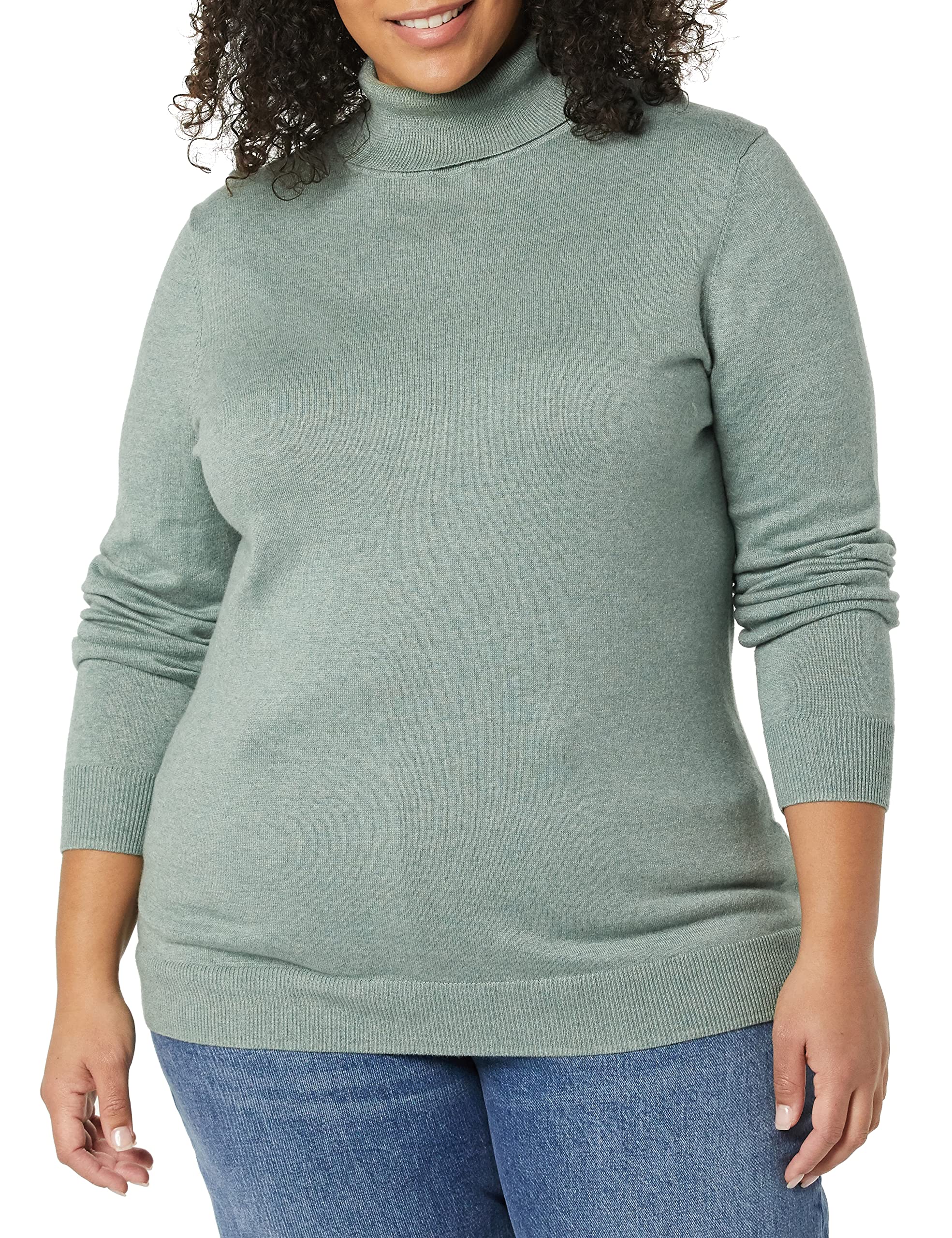 Amazon Essentials Maglione A Collo Alto E Maniche Lunghe Leggero con vestibilità Classica (Taglie Forti Disponibili) Donna
