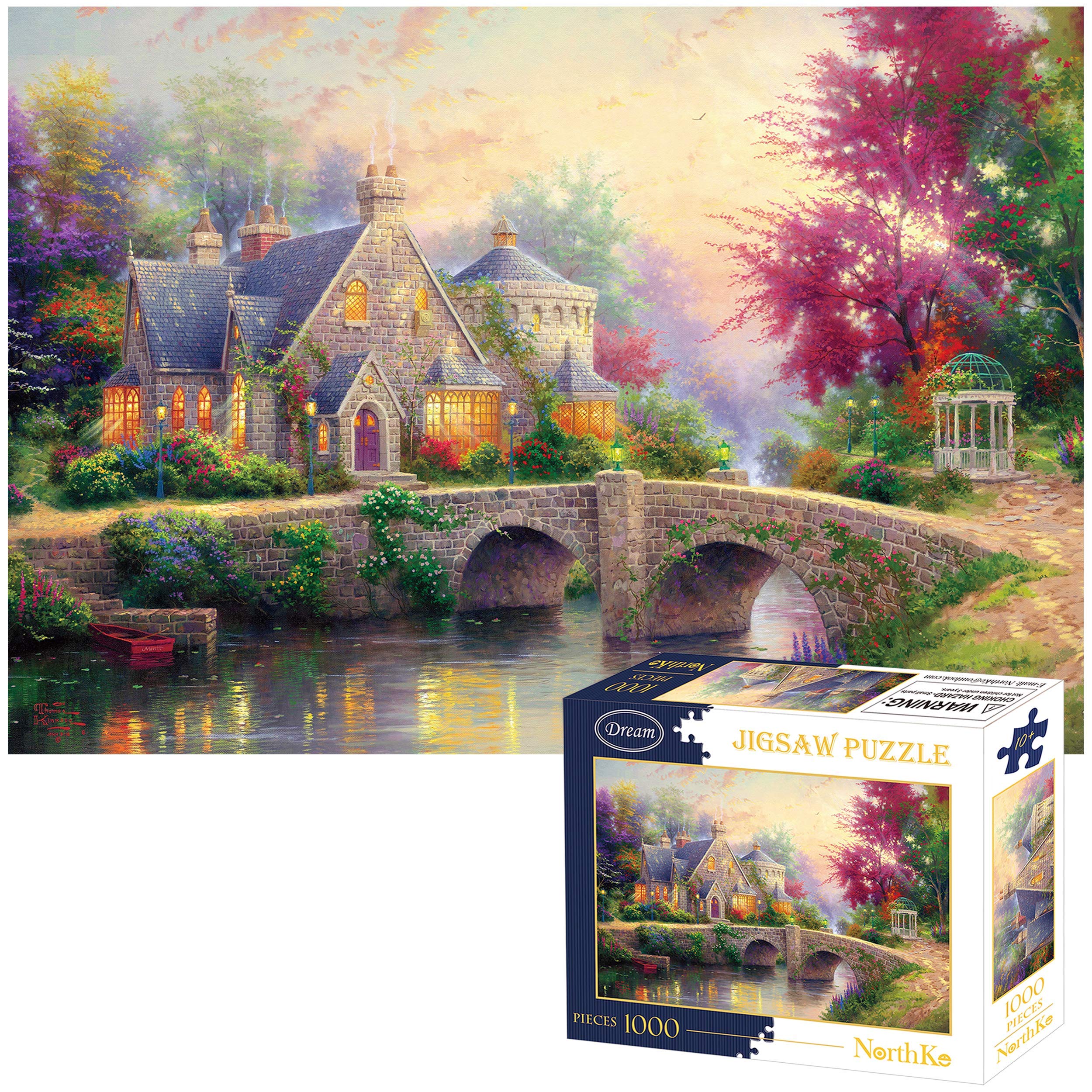 NorthKe 1000 Piece Puzzle for Adults, Jigsaw Puzzles for Adults 1000 Pieces and Up Difficult Challenging Puzzles Game for Family Toys Gift (Lamplight Manor) (B0BKCDJMVR) Amazon Price History, Amazon Price Tracker