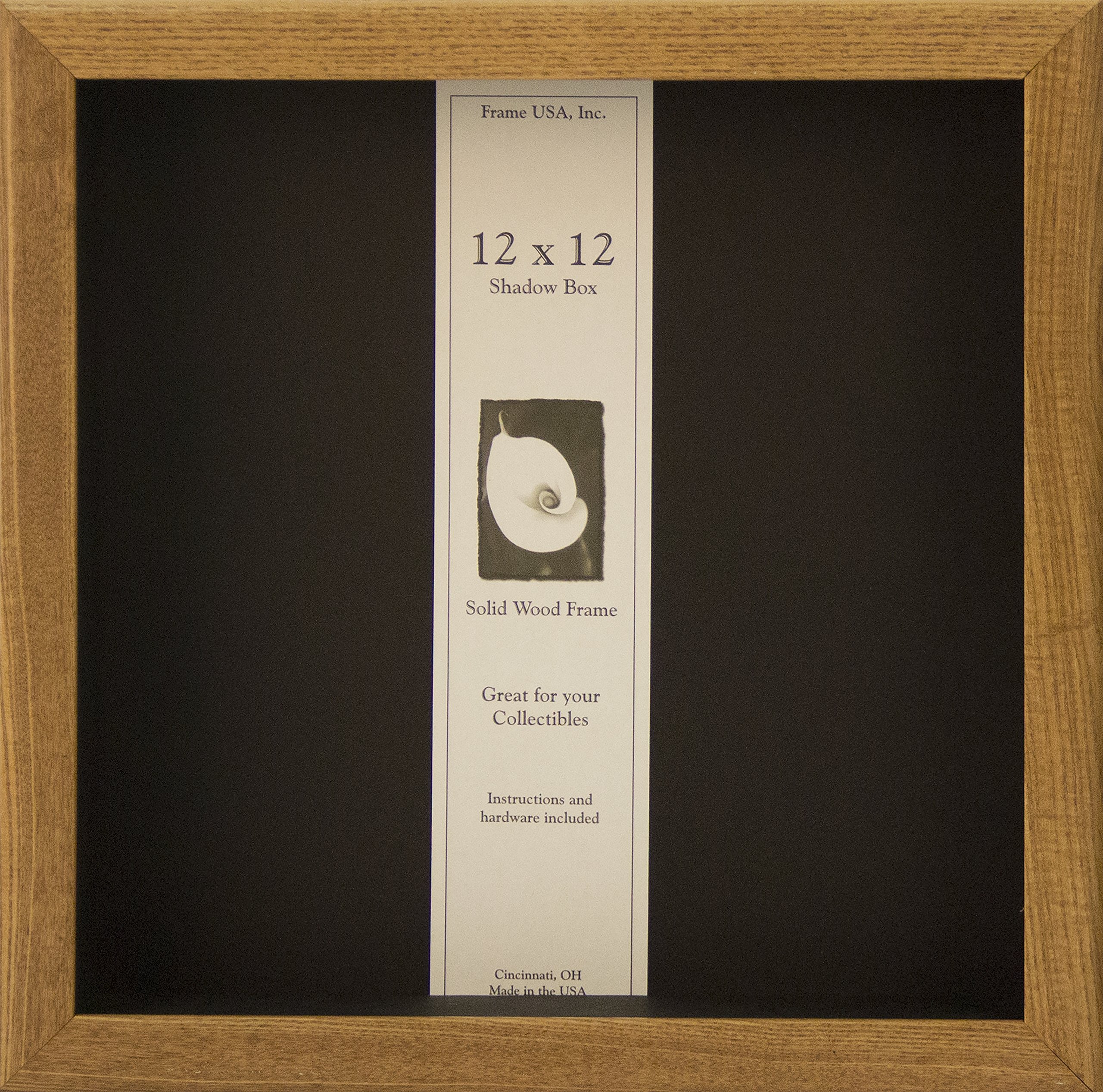 Frame USA Shadow Box Showcase Series 12x12 Wood Frames (Honey)