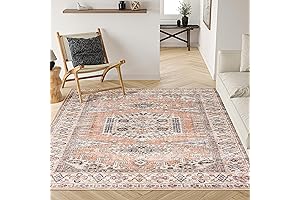 Valenrug 5' x 7' Washable Rust Orange Rug Collection