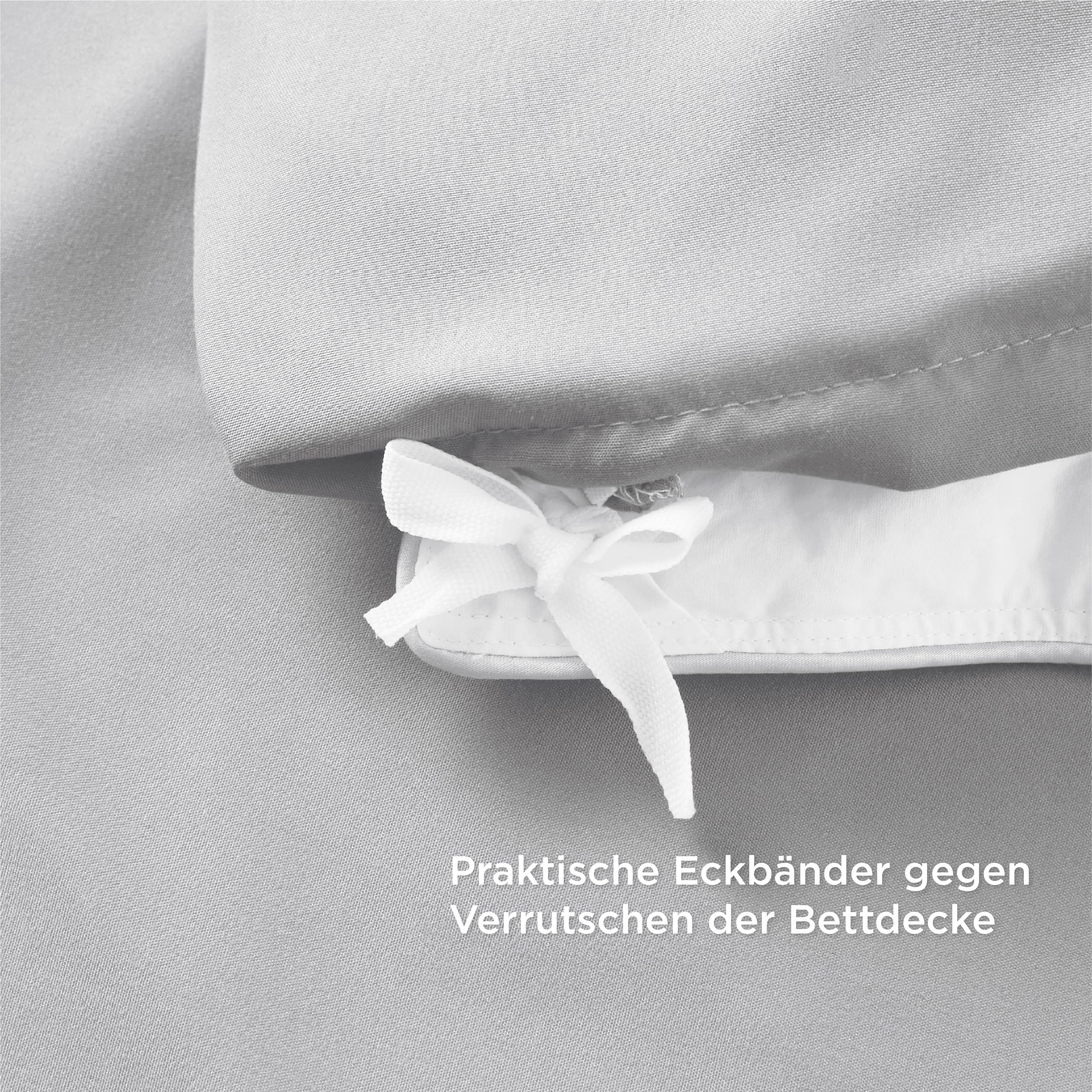 BEDSURE Beddengoed 220 x 240 cm, 3-delig, 1 dekbedovertrek 240 x 220 cm 2 kussenslopen 80 x 80 cm, Oeko-Tex beddengoedset, polyester microvezel met ritssluiting, grijs-olijfgroen
