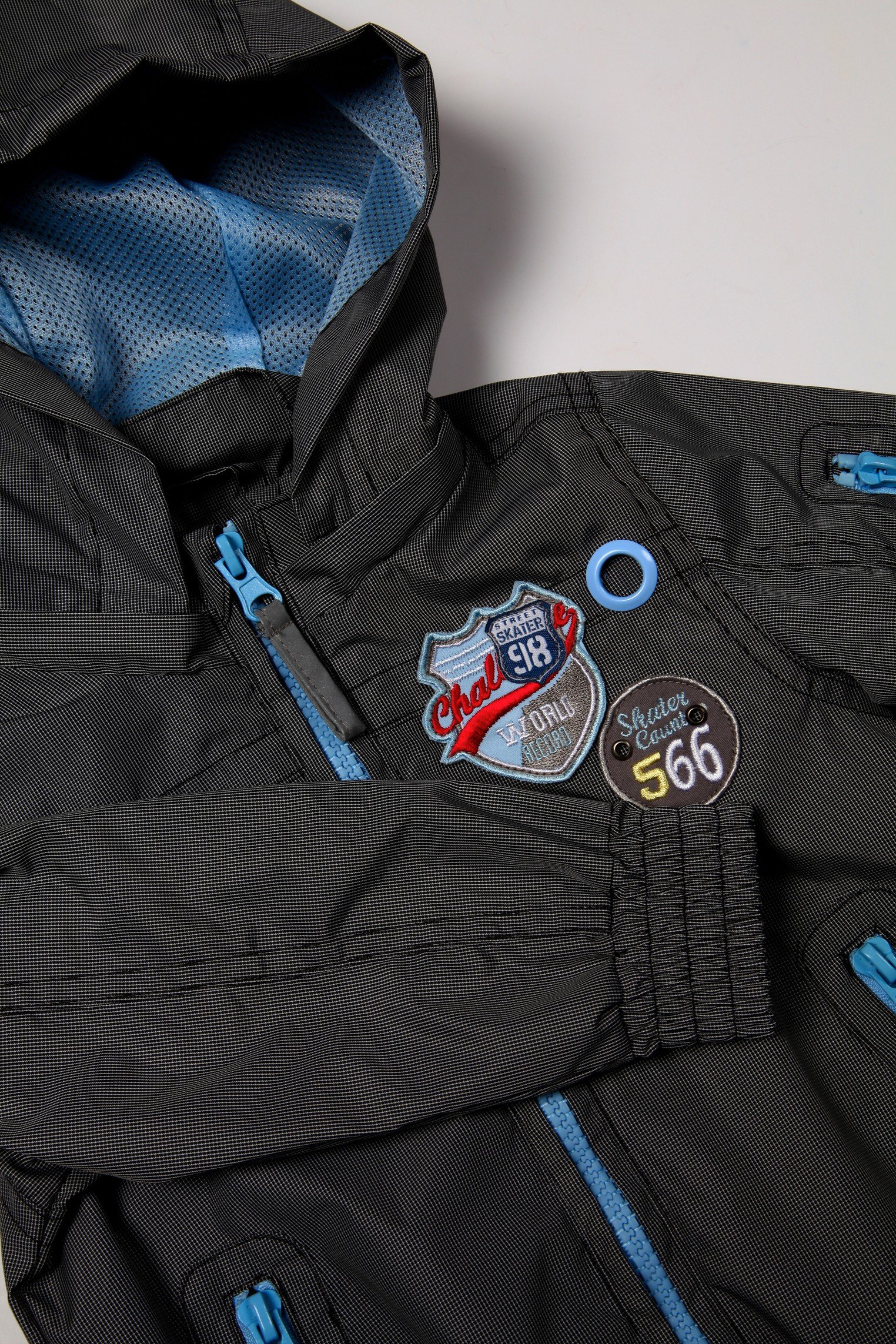 Kanz Jungen Baby/Kinder Regenjacke mit Kapuze 60s Garage, Grau